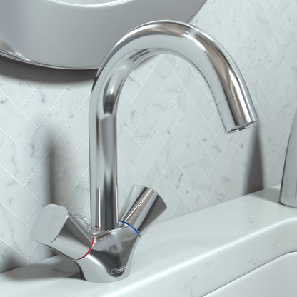 HANSGROHE 71222001 Logis Single-Hole Faucet 150 with Swivel Spout and Pop-Up Drain, 1.2 GPM - Chrome