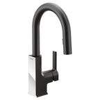 MOEN S62308BLC Sto One-Handle Pulldown Bar Faucet - Matte Black/Chrome