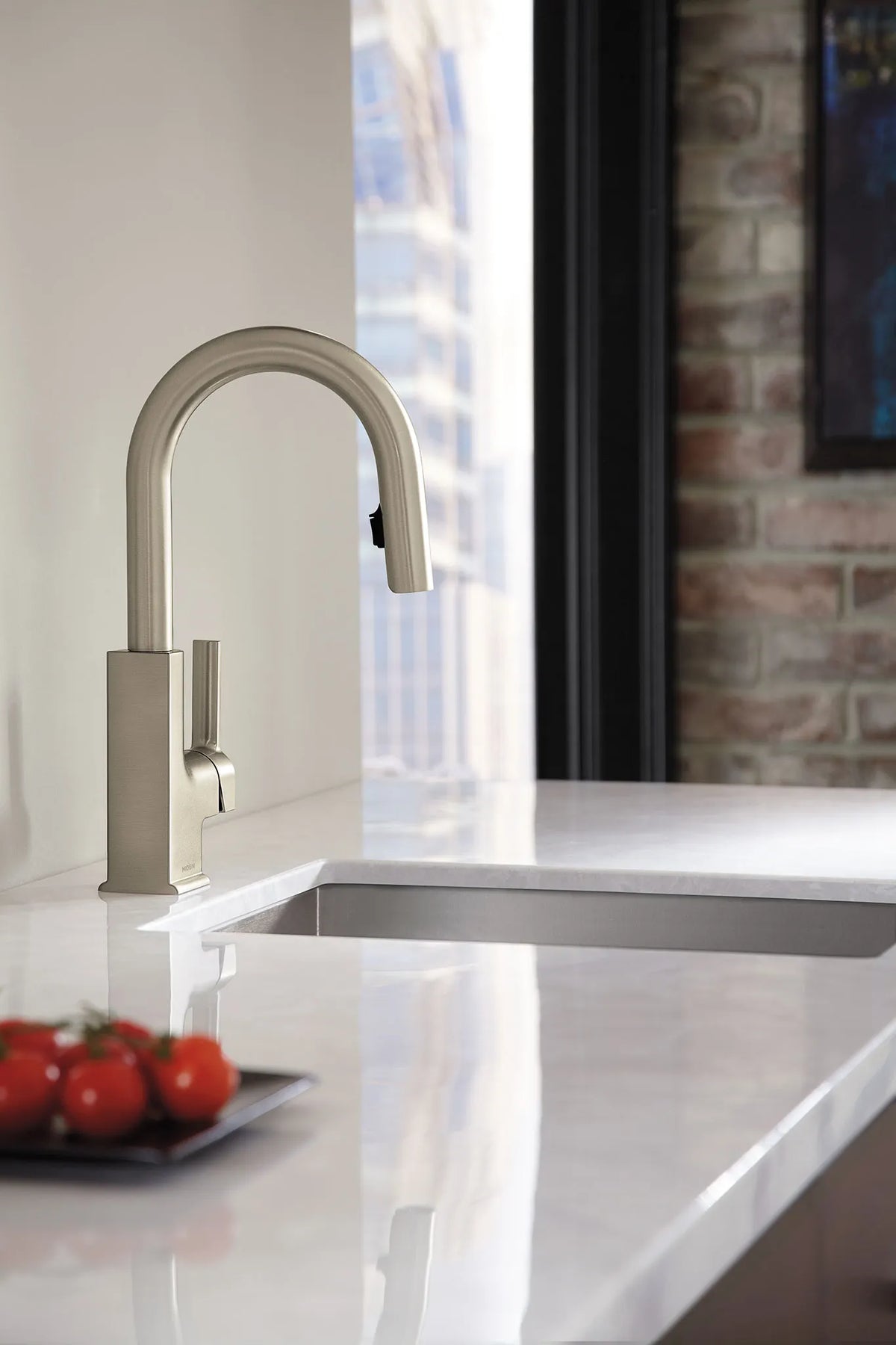 MOEN S62308SRS STo  One-Handle Pulldown Bar Faucet In Spot Resist Stainless