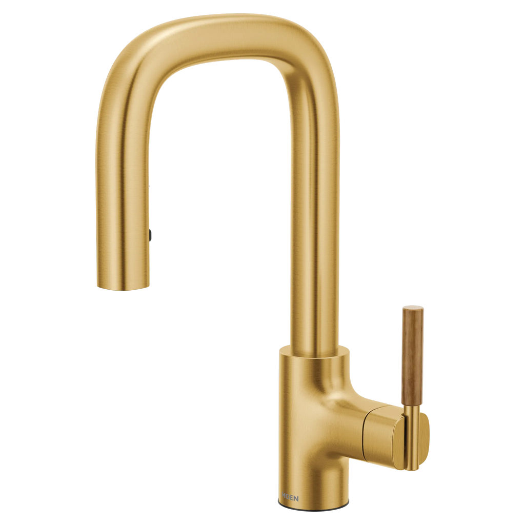 MOEN S64001BG Tenon One-Handle Pulldown Bar Faucet - Brushed Gold