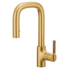 MOEN S64001BG Tenon One-Handle Pulldown Bar Faucet - Brushed Gold
