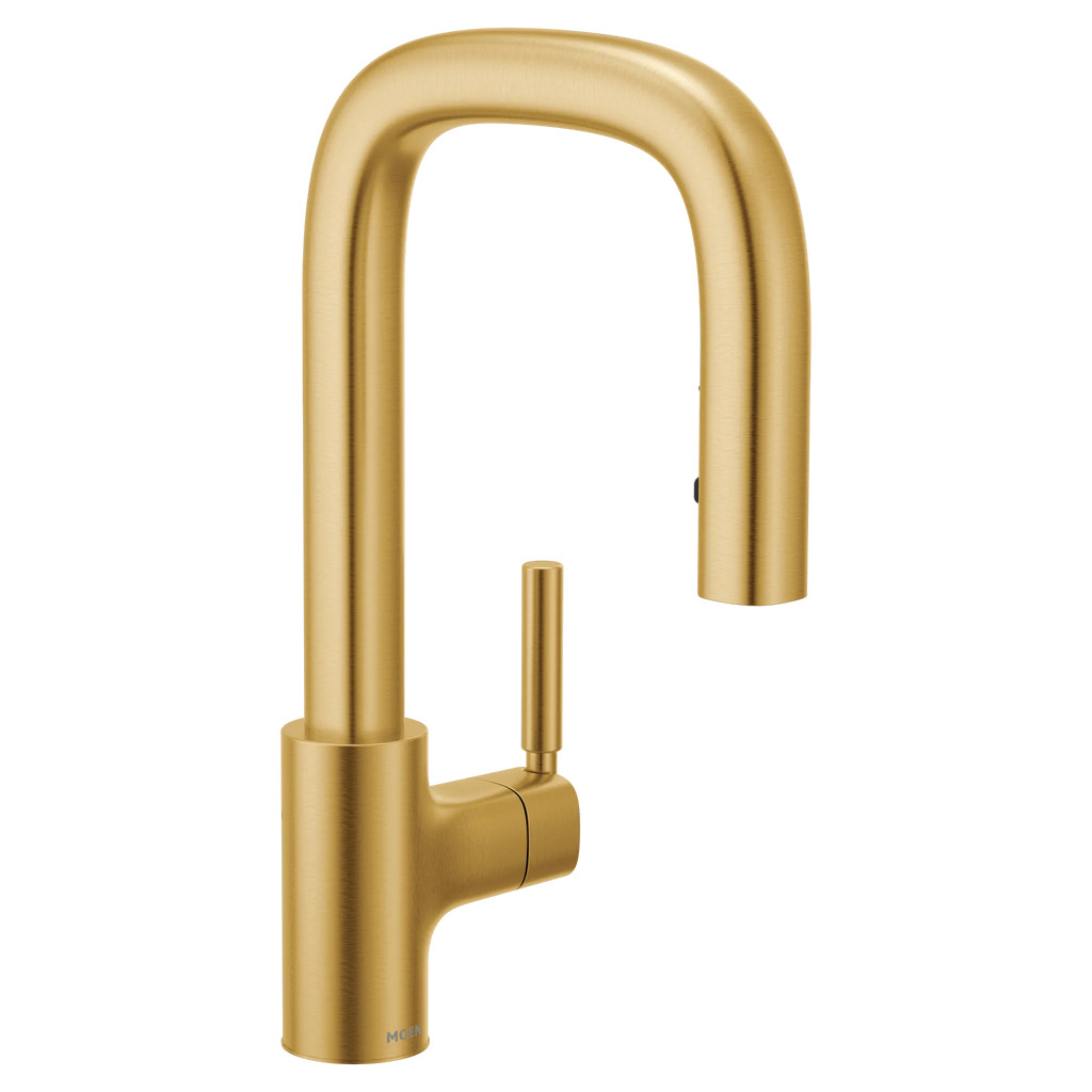 MOEN S64001BG Tenon One-Handle Pulldown Bar Faucet - Brushed Gold