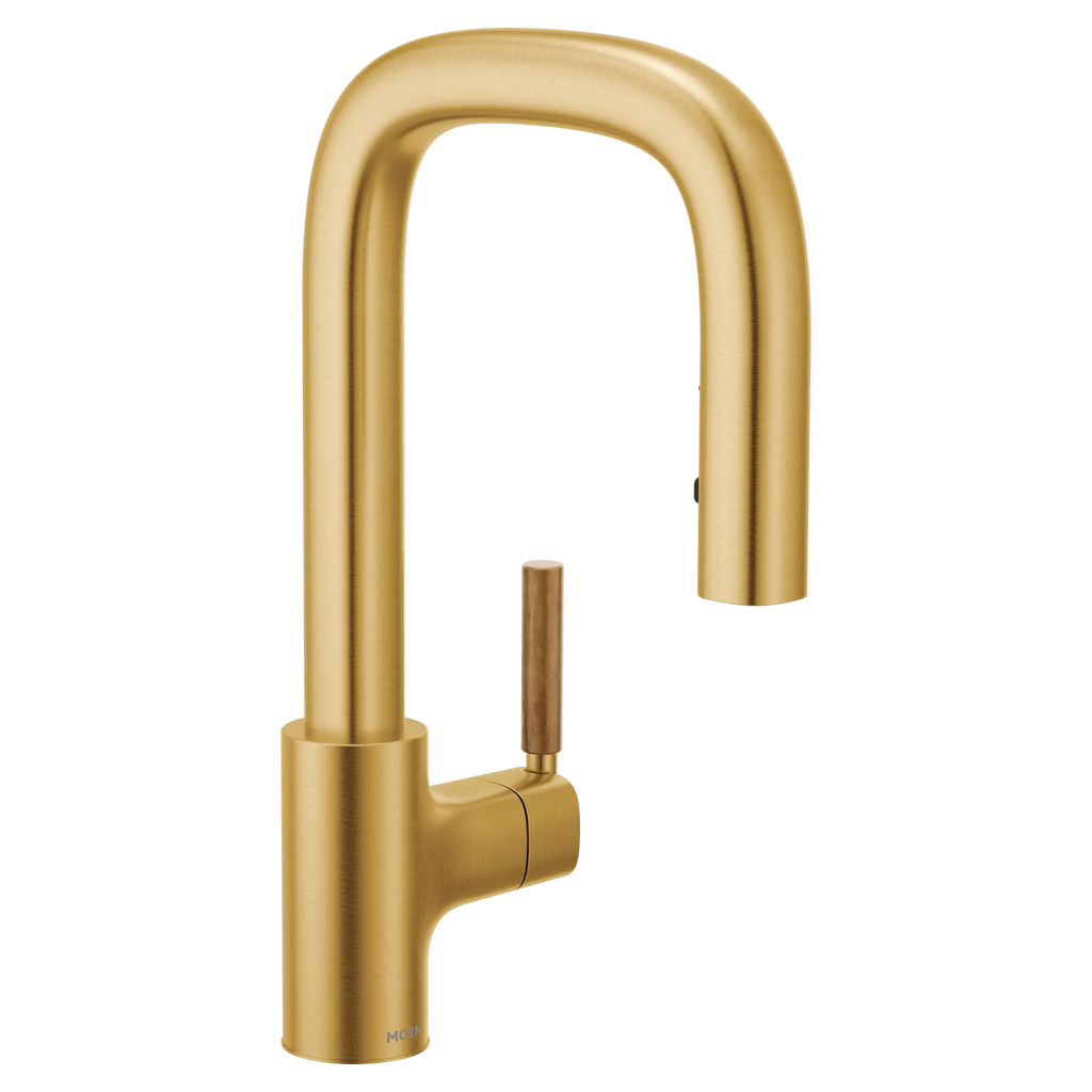 MOEN S64001BG Tenon One-Handle Pulldown Bar Faucet - Brushed Gold