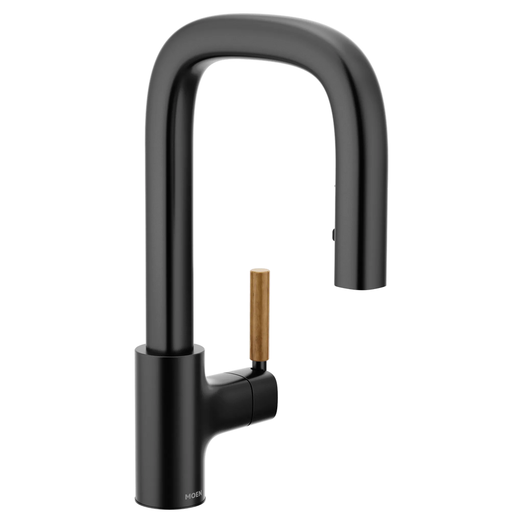 MOEN S64001BL Tenon One-Handle Pulldown Bar Faucet - Matte Black