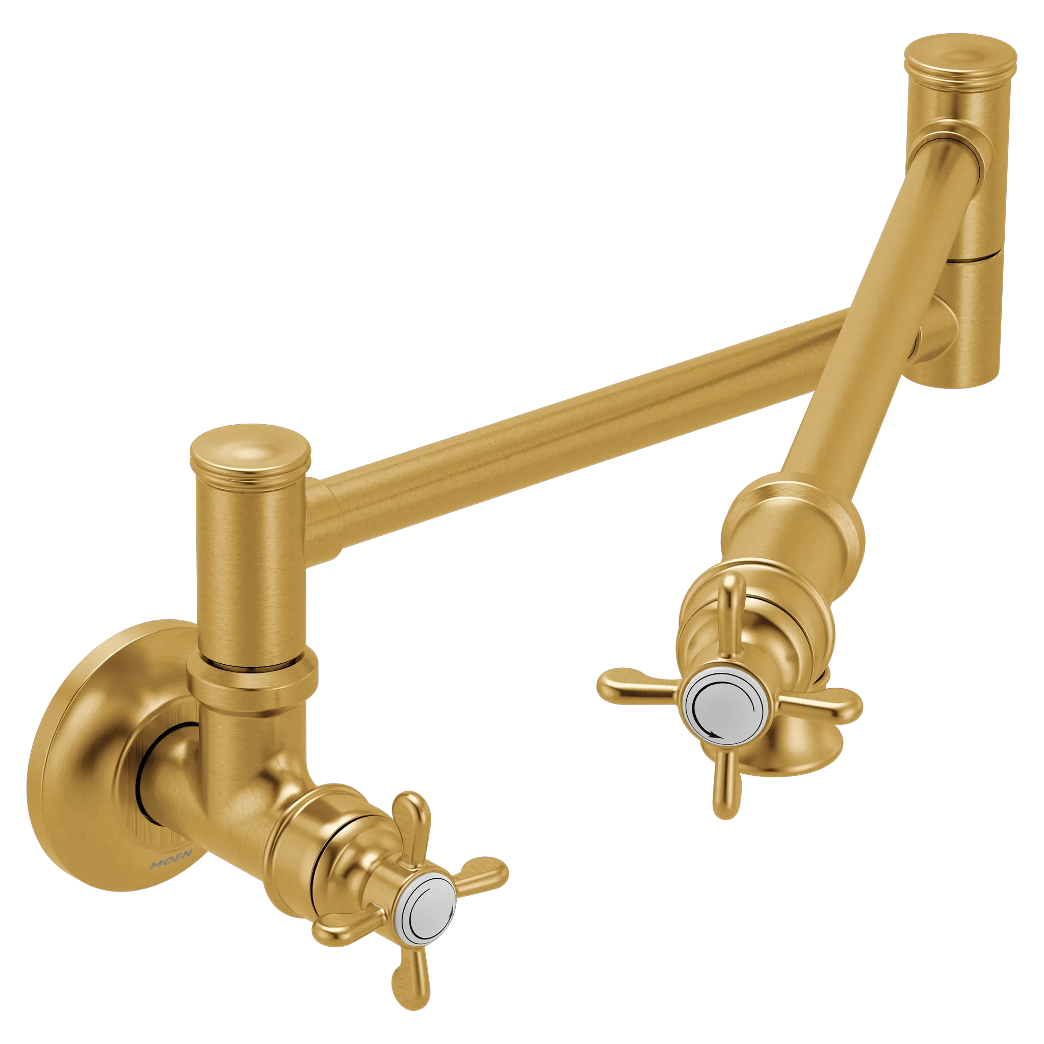 MOEN S6641BG Weymouth Traditional Wall Mount Swing Arm Pot Filler - Brushed Gold