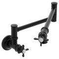 MOEN S6641BL Weymouth Traditional Wall Mount Swing Arm Pot Filler - Matte Black