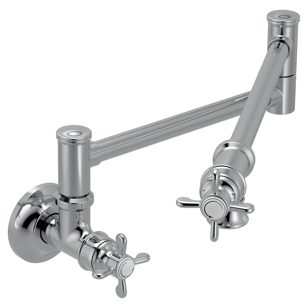 MOEN S6641C Weymouth Traditional Wall Mount Swing Arm Pot Filler - Chrome