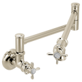 MOEN S6641NL Weymouth Traditional Wall Mount Swing Arm Pot Filler - Polished Nickel