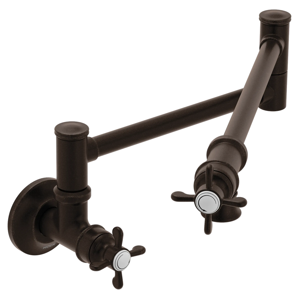MOEN S6641ORB Weymouth Traditional Wall Mount Swing Arm Pot Filler - Oil Rubbed Bronze