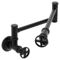 MOEN S6642BL Paterson Traditional Wall Mount Swing Arm Pot Filler - Matte Black