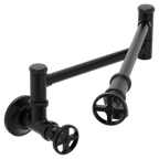 MOEN S6642BL Paterson Traditional Wall Mount Swing Arm Pot Filler - Matte Black