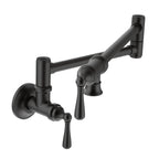 MOEN S664BL Traditional Pot Filler Traditional Wall Mount Swing Arm Pot Filler - Matte Black