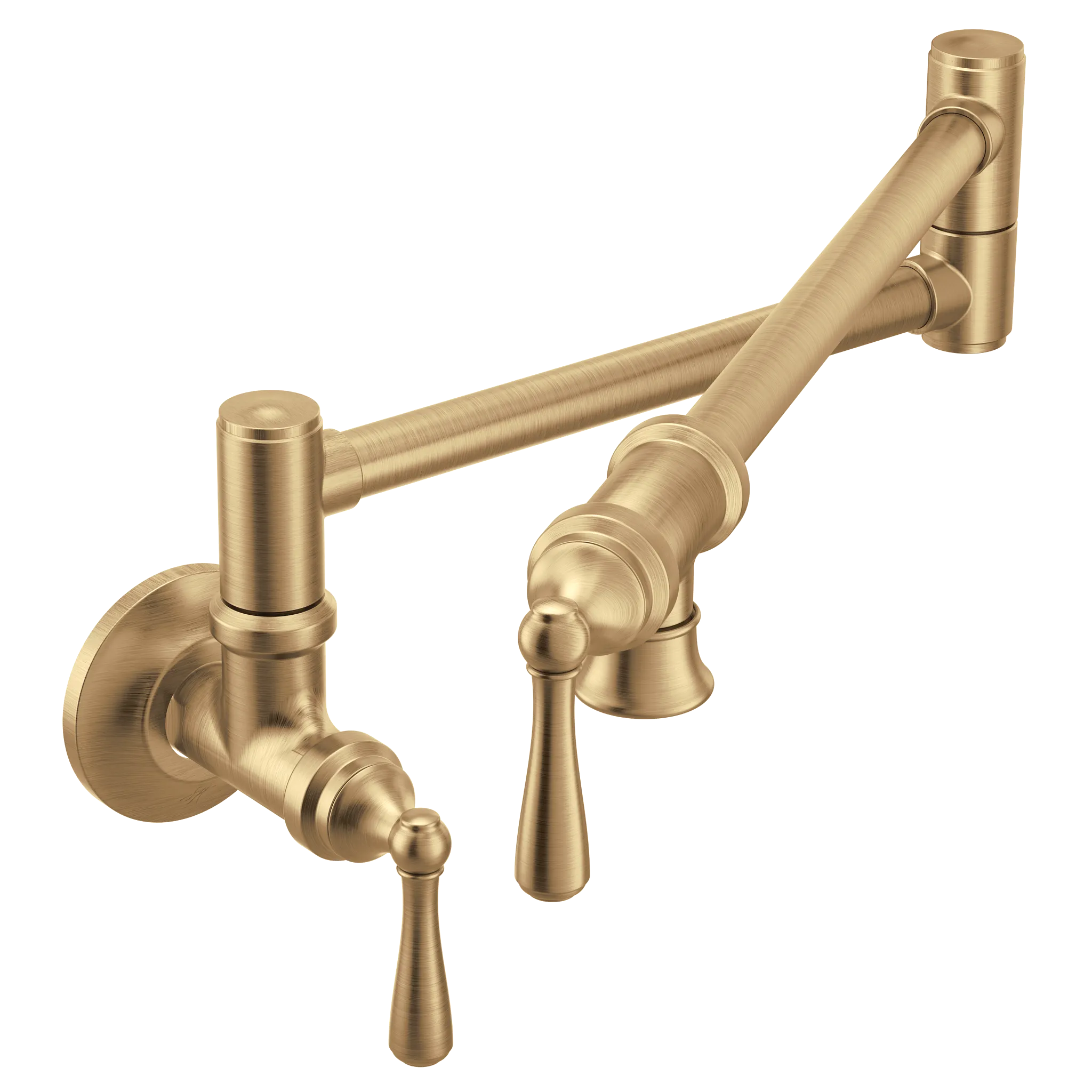 MOEN S664BZG Traditional Pot Filler Traditional Wall Mount Swing Arm Pot Filler - Bronzed Gold