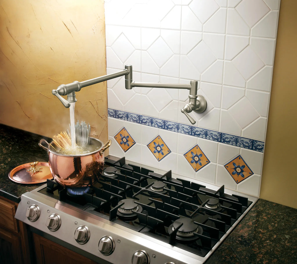 MOEN S664 Traditional Pot Filler Traditional Wall Mount Swing Arm Pot Filler - Chrome