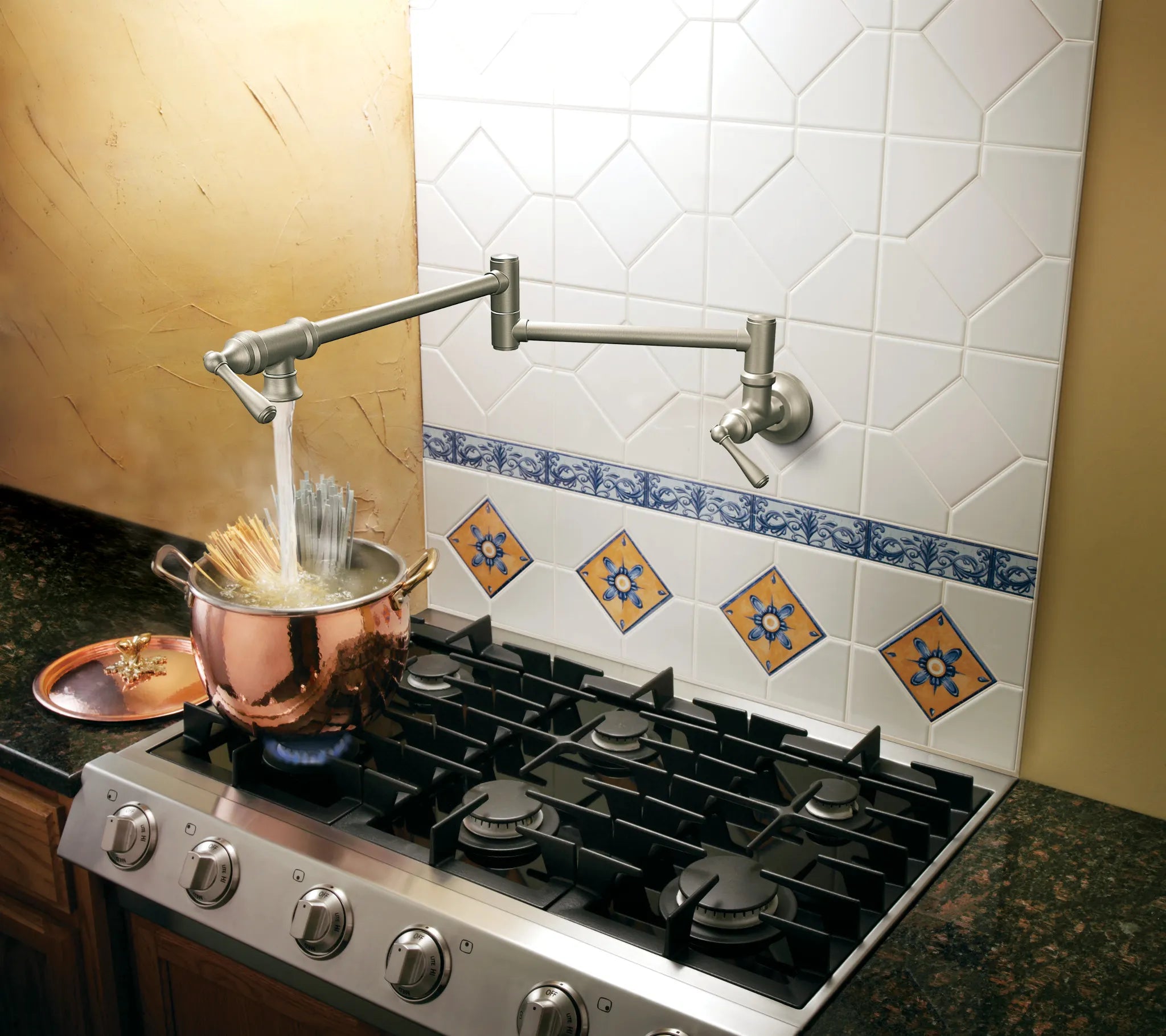 MOEN S664 Traditional Pot Filler Traditional Wall Mount Swing Arm Pot Filler - Chrome