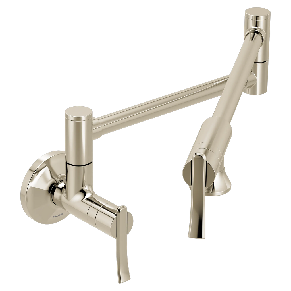 MOEN S6651NL Sinema Modern Wall Mount Swing Arm Pot Filler - Polished Nickel