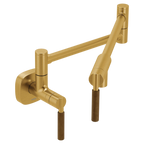 MOEN S6652BG Tenon Modern Wall Mount Swing Arm Pot Filler - Brushed Gold