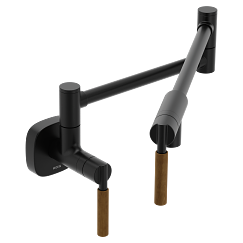 MOEN S6652BL Tenon Modern Wall Mount Swing Arm Pot Filler - Matte Black