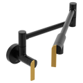 MOEN S6653BL Nio Modern Wall Mount Swing Arm Pot Filler - Matte Black