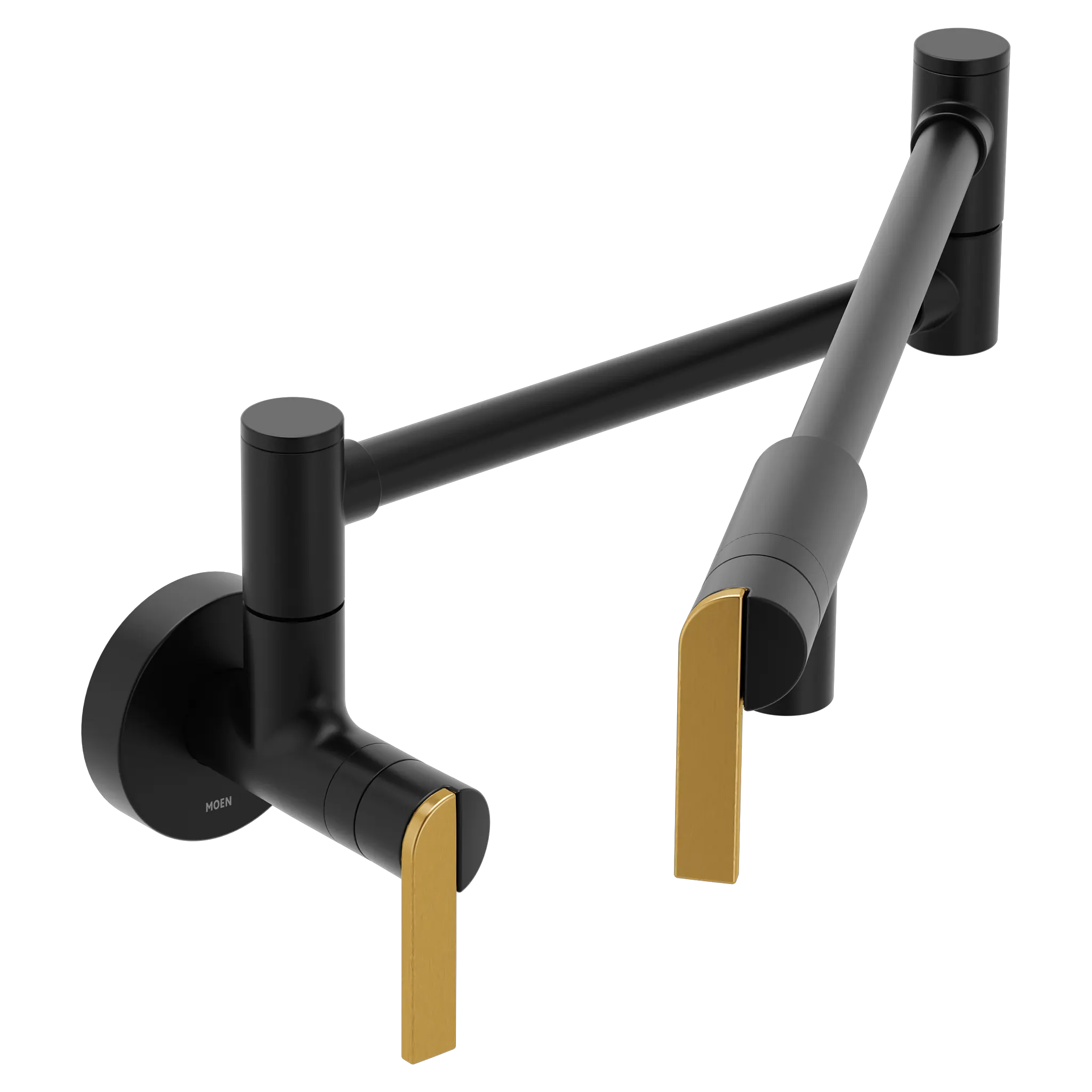 MOEN S6653BL Nio Modern Wall Mount Swing Arm Pot Filler - Matte Black