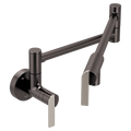 MOEN S6653BLS Modern Pot Filler Modern Wall Mount Swing Arm Pot Filler - Black Stainless