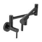 MOEN S665BL Modern Pot Filler Modern Wall Mount Swing Arm Pot Filler - Matte Black