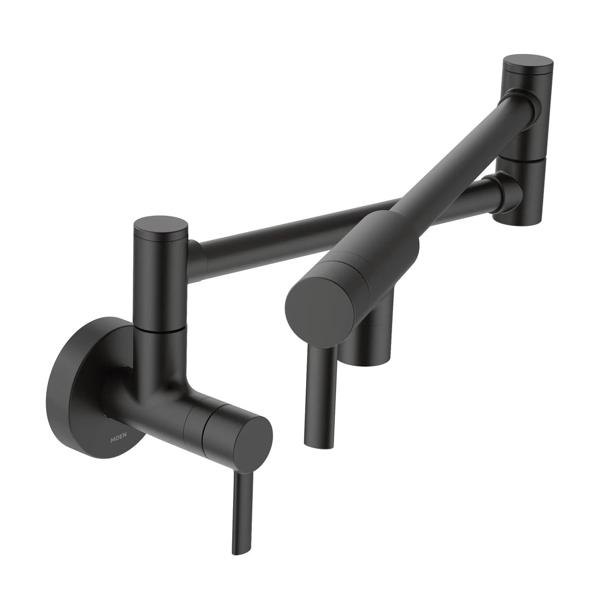 MOEN S665BL Modern Pot Filler Modern Wall Mount Swing Arm Pot Filler - Matte Black