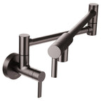 MOEN S665BLS Modern Pot Filler Modern Wall Mount Swing Arm Pot Filler - Black Stainless