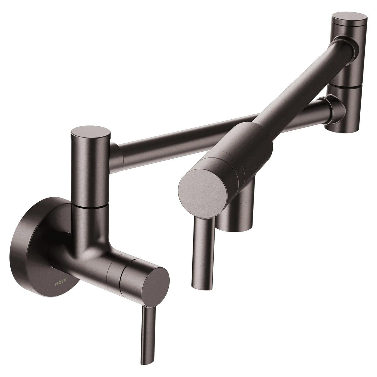 MOEN S665BLS Modern Pot Filler Modern Wall Mount Swing Arm Pot Filler - Black Stainless