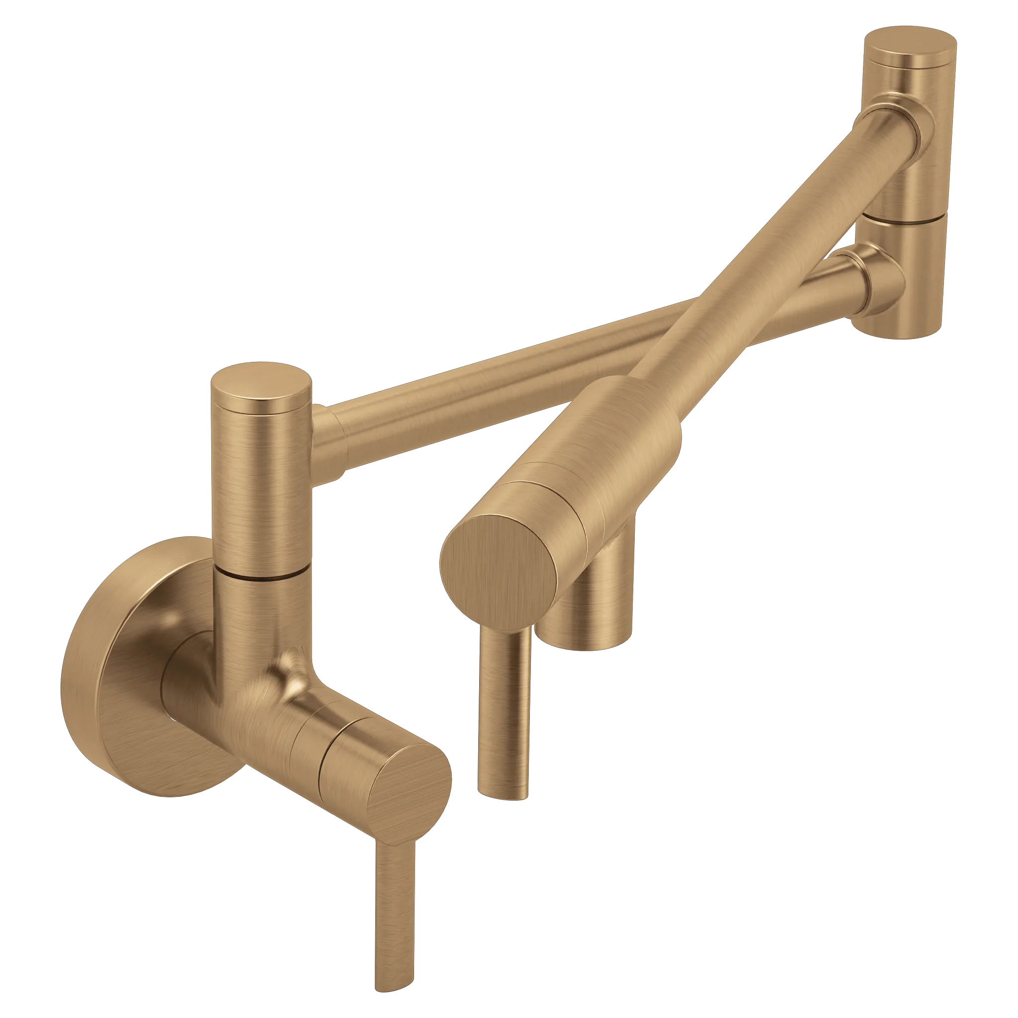 MOEN S665BZG Modern Pot Filler Modern Wall Mount Swing Arm Pot Filler - Bronzed Gold