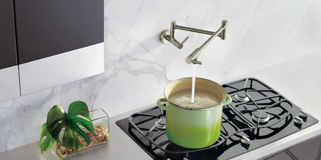 MOEN S665SRS Modern Pot Filler Modern Wall Mount Swing Arm Pot Filler - Spot Resist Stainless