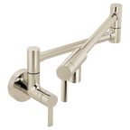 MOEN S665NL Modern Pot Filler Modern Wall Mount Swing Arm Pot Filler - Polished Nickel