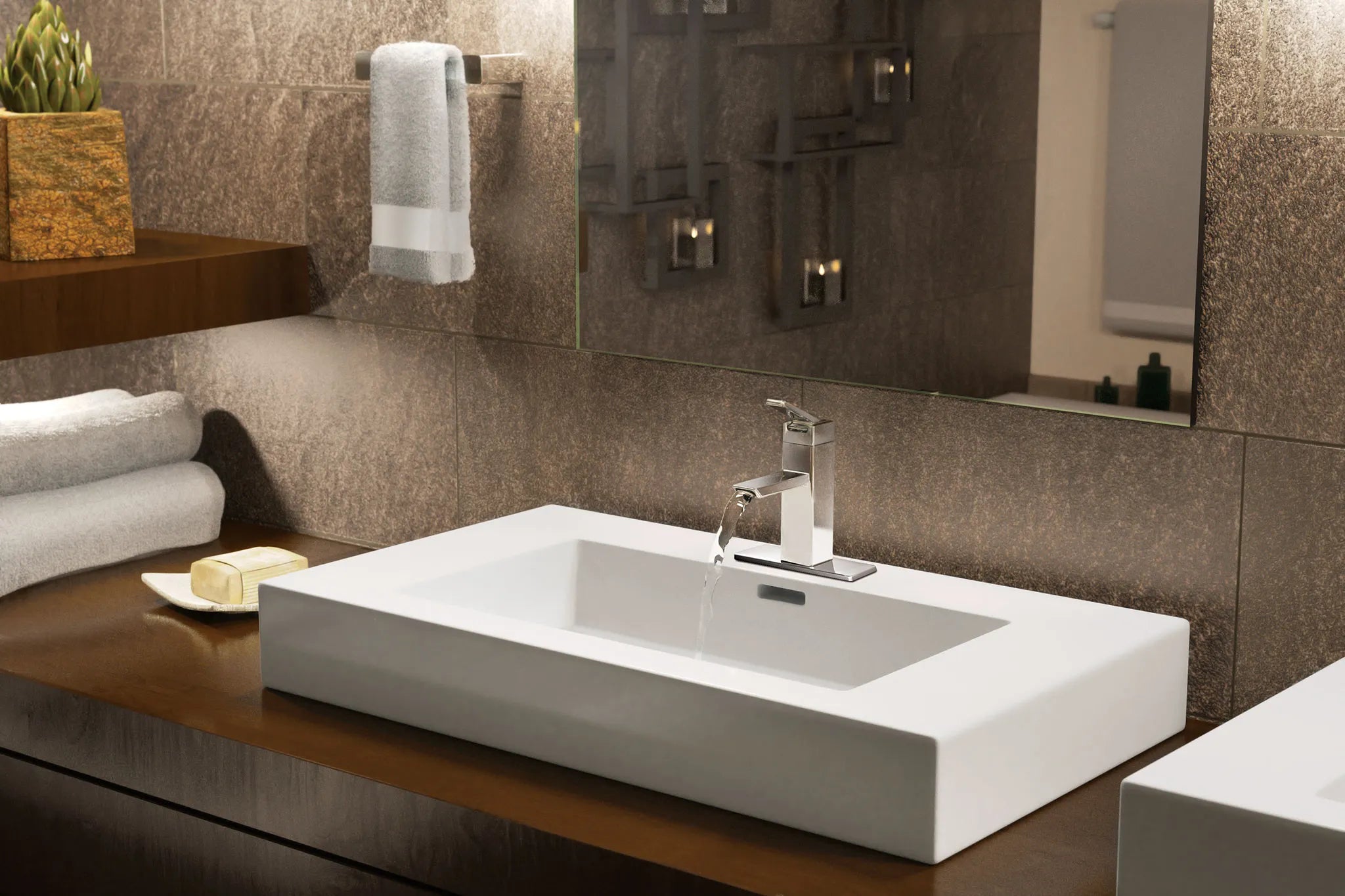 MOEN S6700 90 Degree Chrome One-Handle Bathroom Faucet