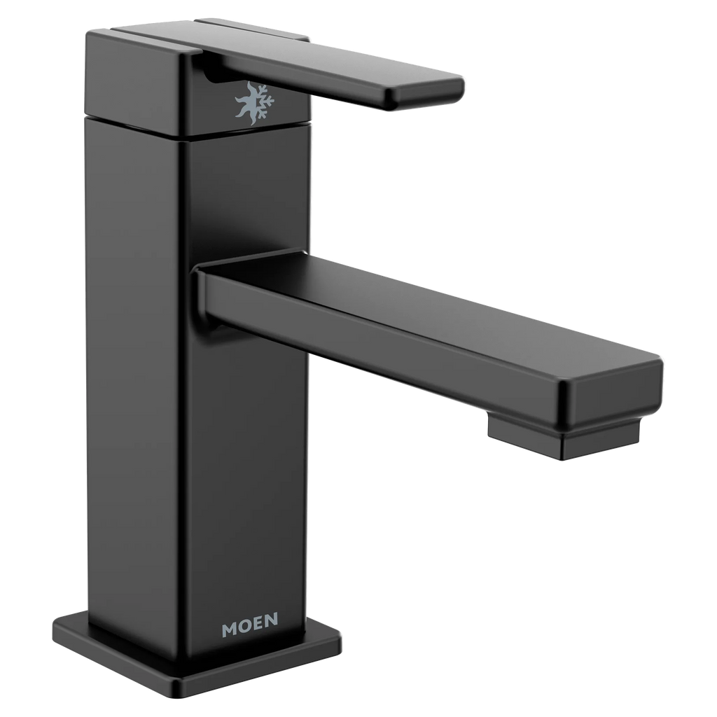 MOEN S6710BL 90 Degree One-Handle Bathroom Sink Faucet - Matte Black