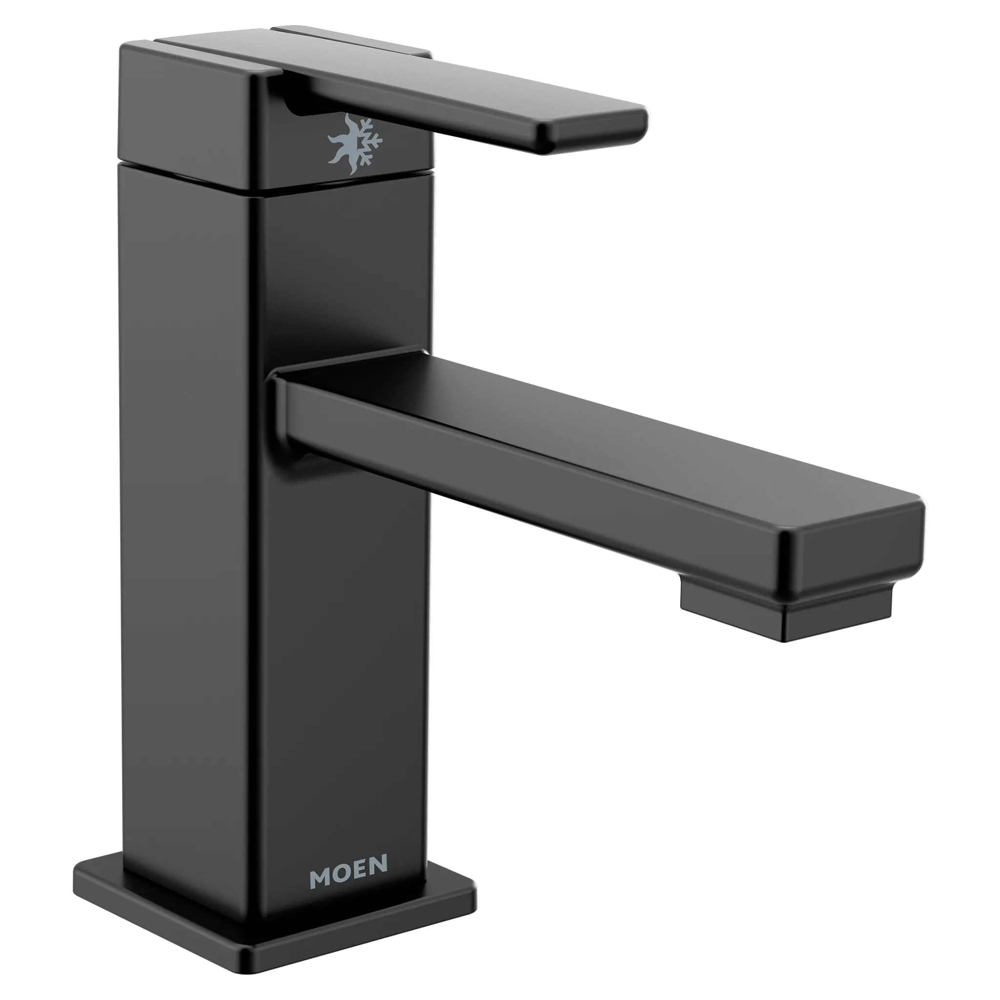 MOEN S6710BL 90 Degree One-Handle Bathroom Sink Faucet - Matte Black