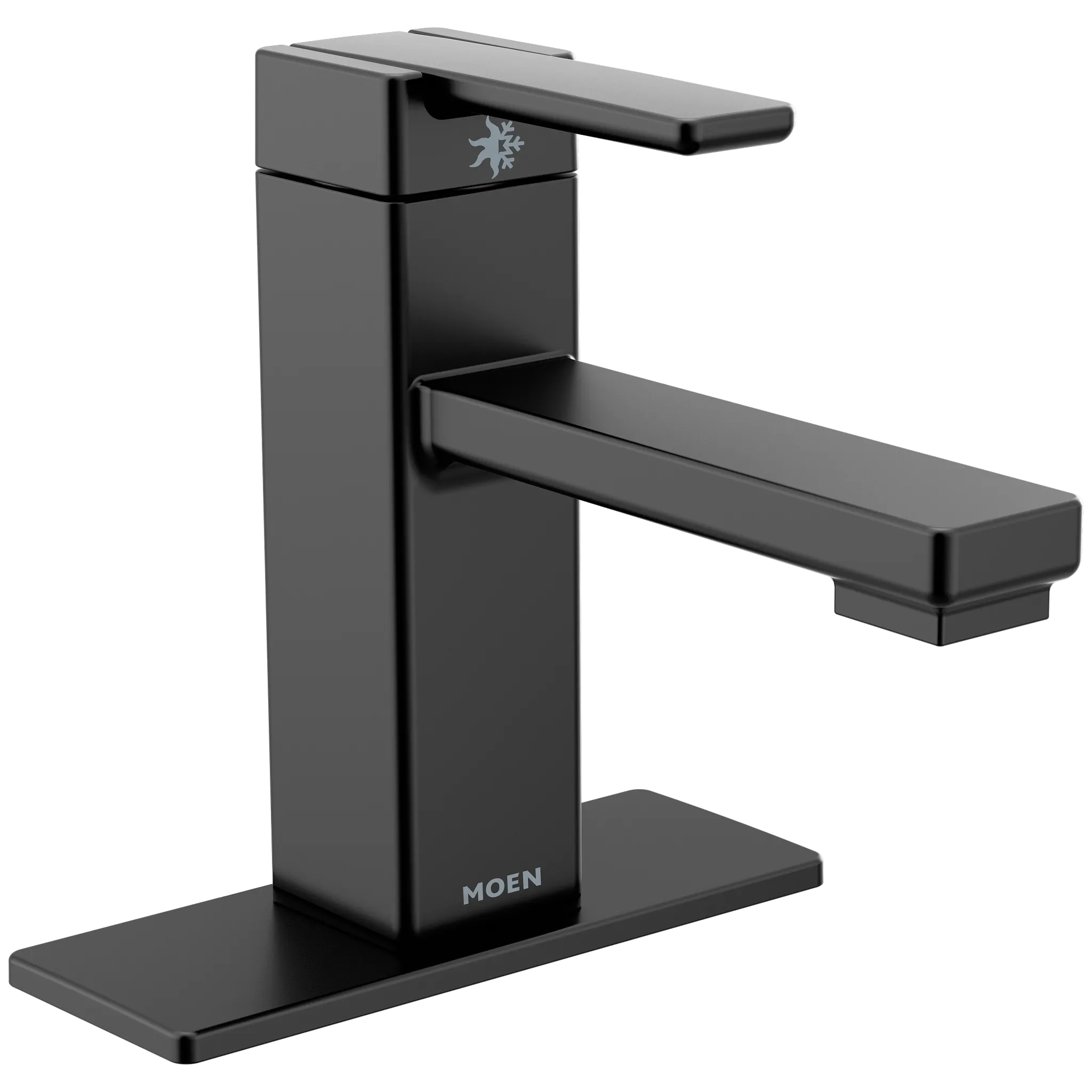 MOEN S6710BL 90 Degree One-Handle Bathroom Sink Faucet - Matte Black