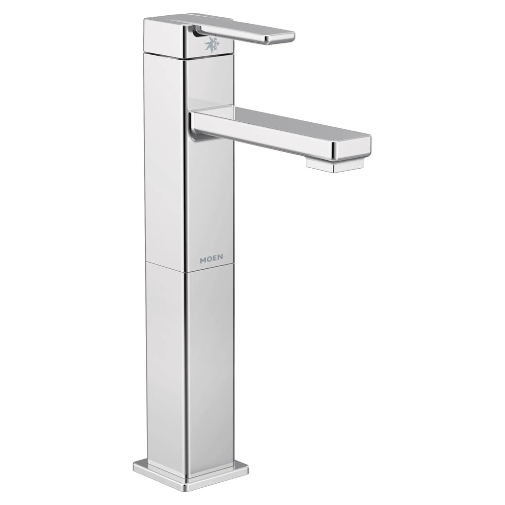 MOEN S6712 90 Degree One-Handle High Arc Vessel Bathroom Faucet - Chrome