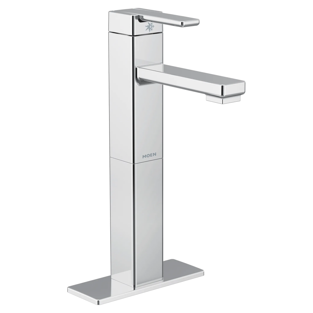 MOEN S6712 90 Degree One-Handle High Arc Vessel Bathroom Faucet - Chrome