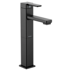 MOEN S6712BL 90 Degree One-Handle High Arc Vessel Bathroom Faucet - Matte Black