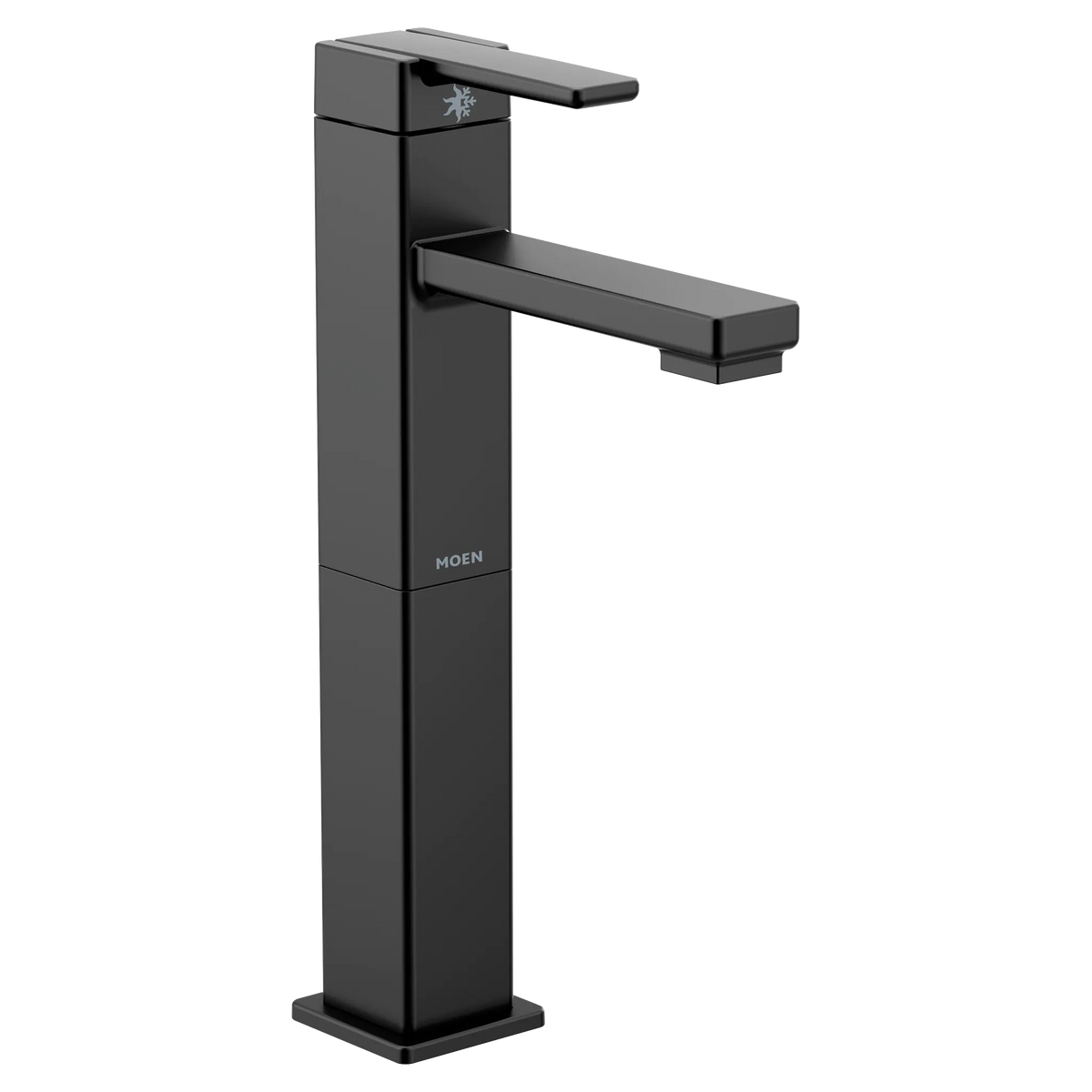 MOEN S6712BL 90 Degree One-Handle High Arc Vessel Bathroom Faucet - Matte Black