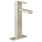 MOEN S6712BN 90 Degree One-Handle High Arc Vessel Bathroom Faucet - Brushed Nickel