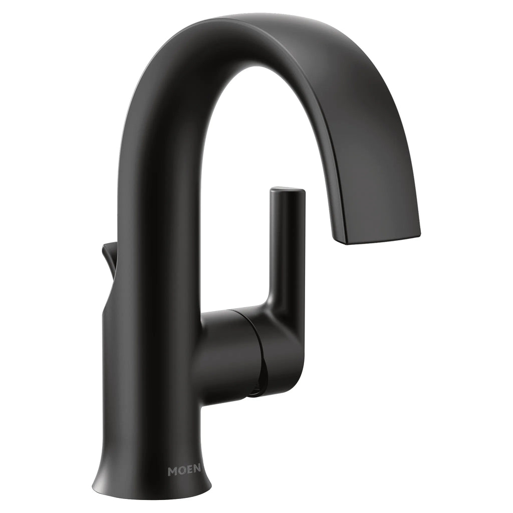 MOEN S6910BL Doux One-Handle Bathroom Sink Faucet - Matte Black