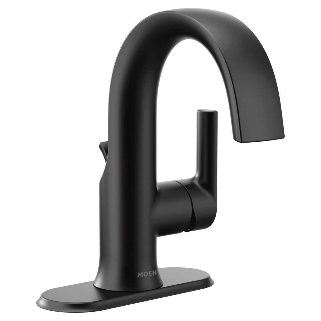 MOEN S6910BL Doux One-Handle Bathroom Sink Faucet - Matte Black