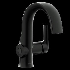 MOEN S6910EWBL Doux  One-Handle Bathroom Faucet In Matte Black