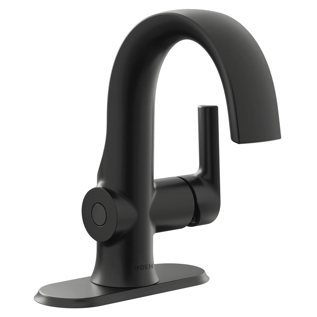 MOEN S6910EWBL Doux Motionsense One-Handle Touchless Bathroom Faucet - Matte Black