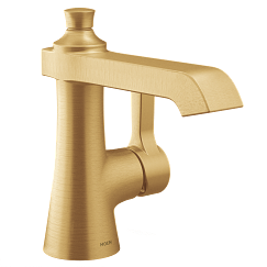 MOEN S6981BG Flara One-Handle Bathroom Sink Faucet - Brushed Gold