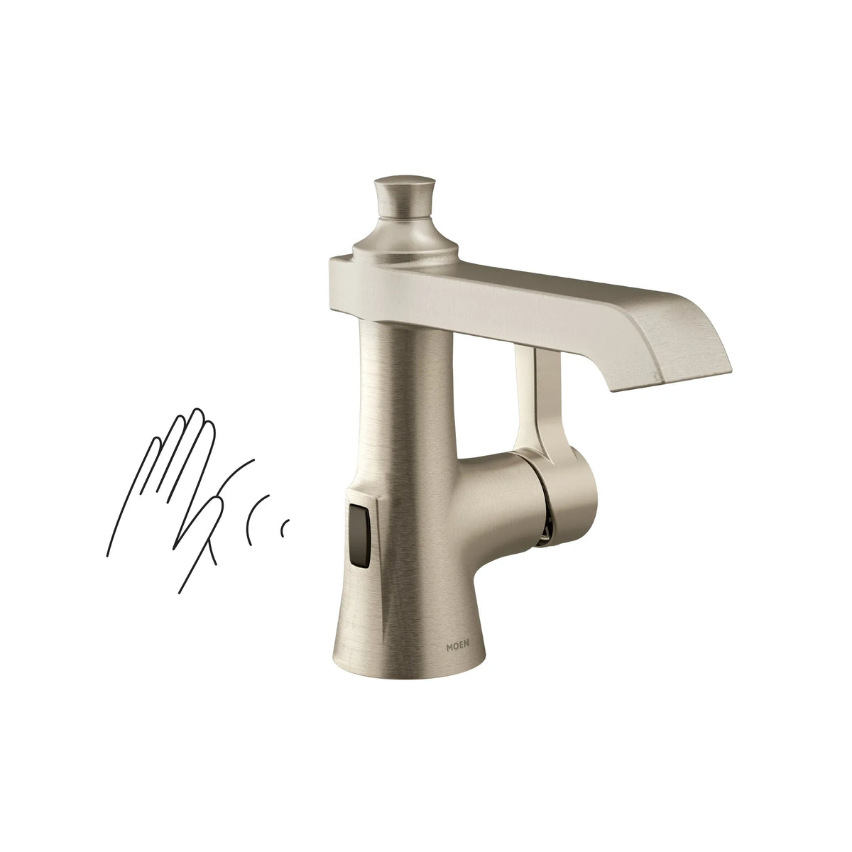 MOEN S6981EWBN Flara Motionsense One-Handle Touchless Bathroom Faucet - Brushed Nickel