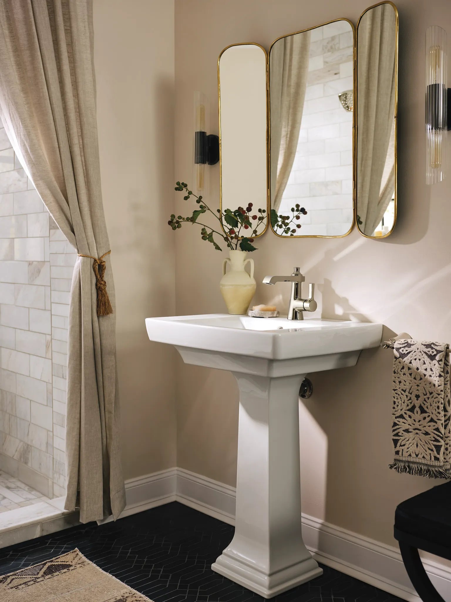 MOEN S6981EWNL Flara Motionsense One-Handle Touchless Bathroom Faucet - Polished Nickel