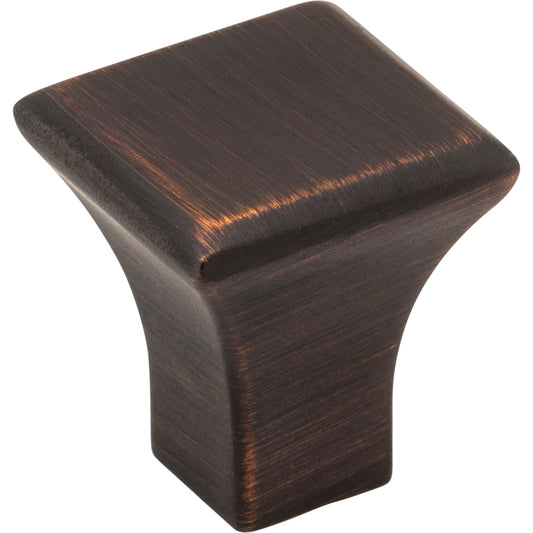 JEFFREY ALEXANDER 972S-DBAC Marlo 7/8" Length Square Knob - Brushed Oil Rubbed Bronze