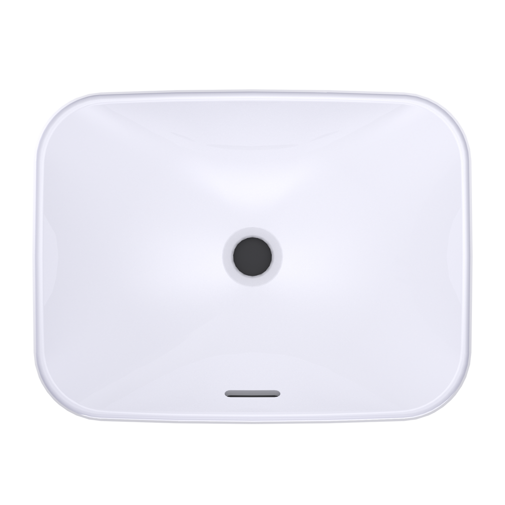 TOTO LT425G#01 Arvina Rectangular 20" Vessel Bathroom Sink With Cefiontect - Cotton White